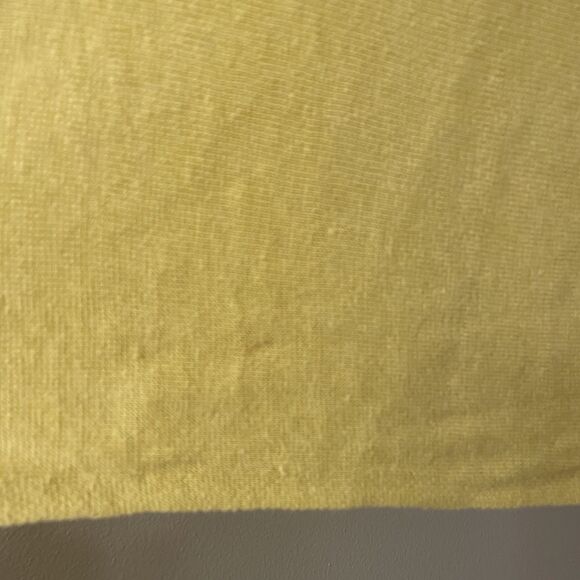 EILEEN FISHER 100% Linen 3/4 Sleeve Top Large Yellow Bateau Neck - Picture 6 of 6